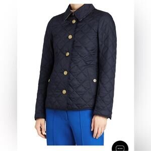 Burberry Frankby 18 Navy Quilted Jacket coat Size S